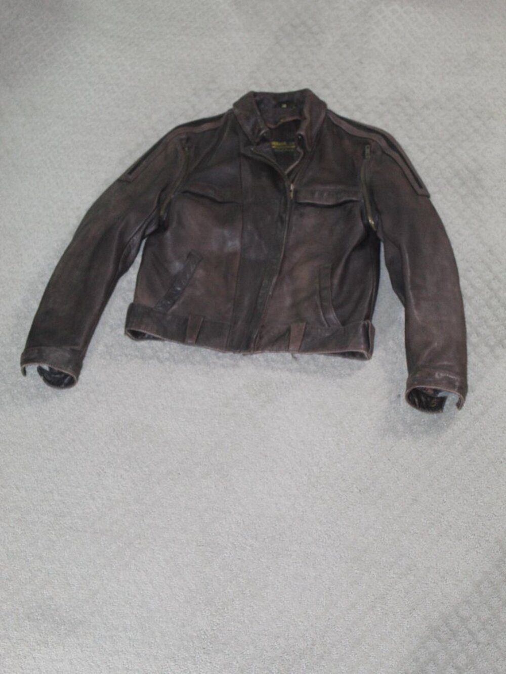 AMAZING STYLE! Yamaha by Hein Gericke Women's Size 36 Brown Leather Moto Jacket
